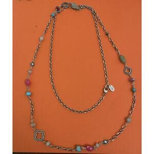 James Avery Retired Kaleidoscope Gemstone Necklace 21”